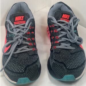 Nike Women's Air Zoom Structure 18 Running Shoes Black Mesh Dynamic Flywire 9.5
